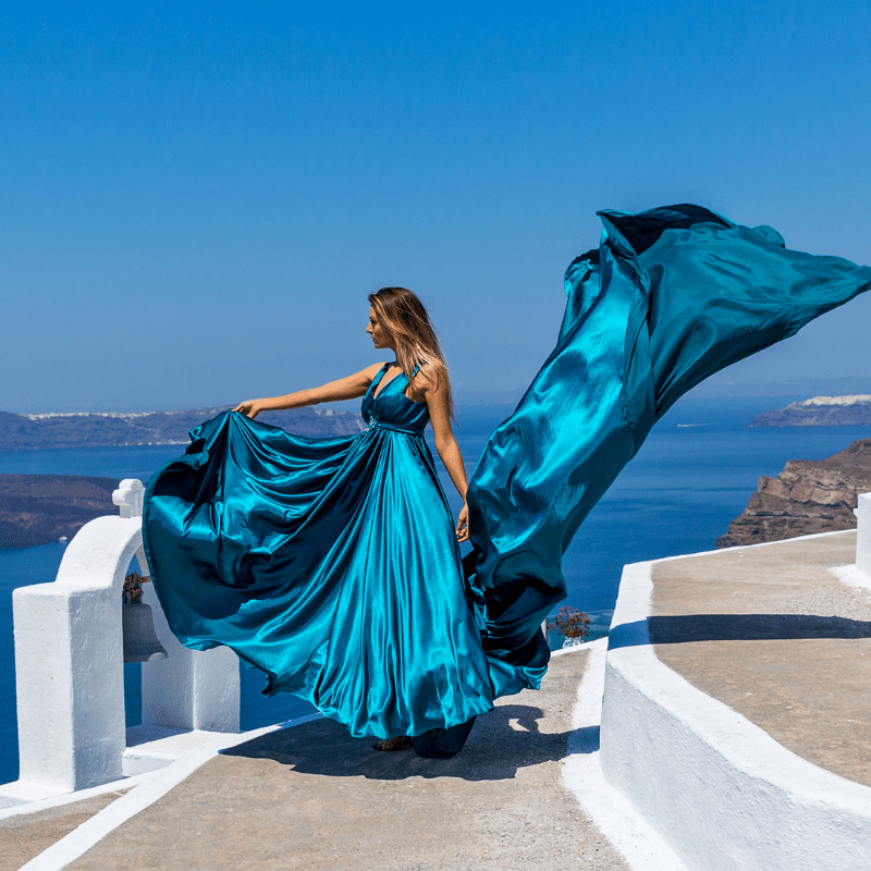Vestito Blu Boho Paradiso Bohemien