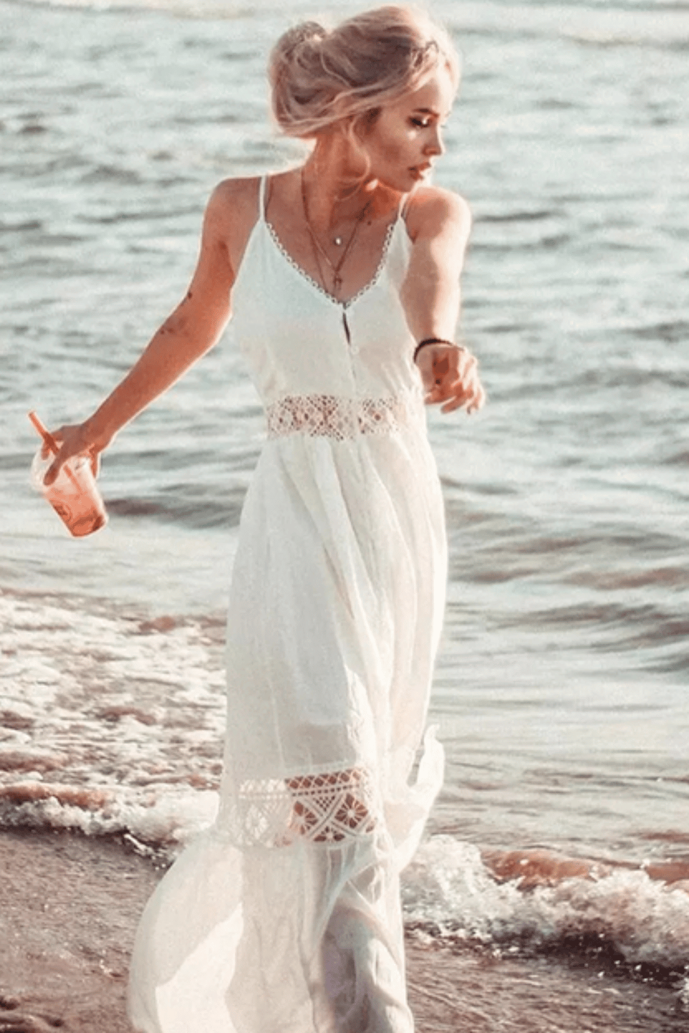 Abito Bianco Lungo Mare | Paradiso Bohemien