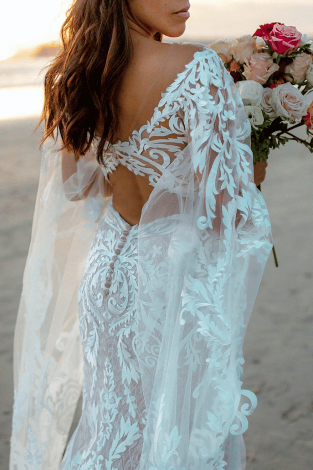 Abito da Sposa a Sirena con Coda | Paradiso Bohemien