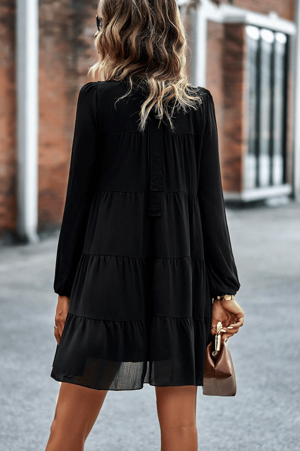 Abito Nero Corto Maniche Lunghe | Paradiso Bohemien