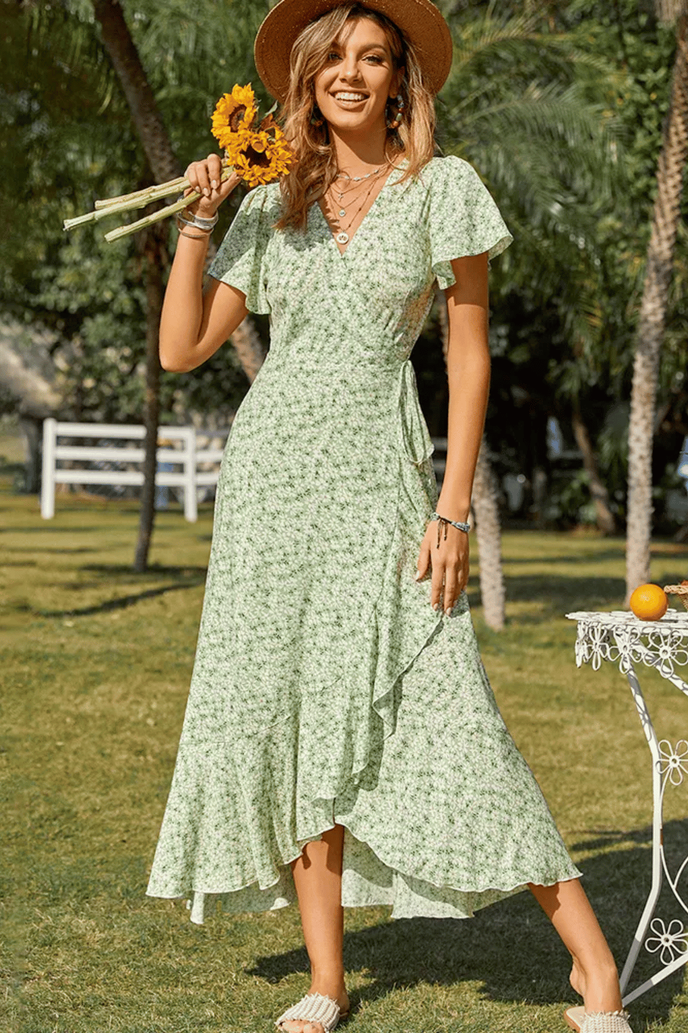 Abito Verde Bohemien Chic | Paradiso Bohemien