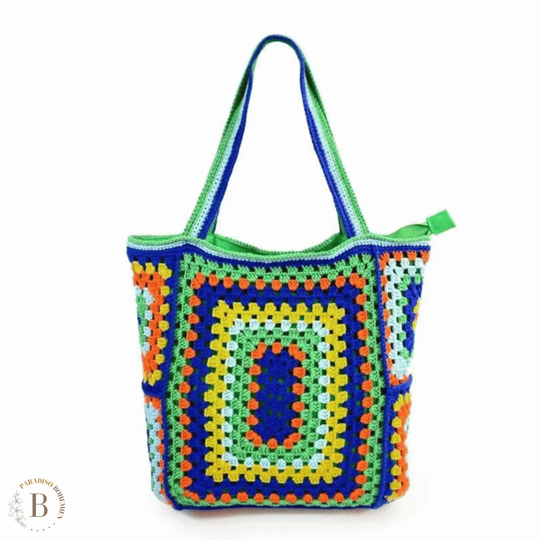 Borsa Granny Quadrata all Uncinetto | Paradiso Bohemien