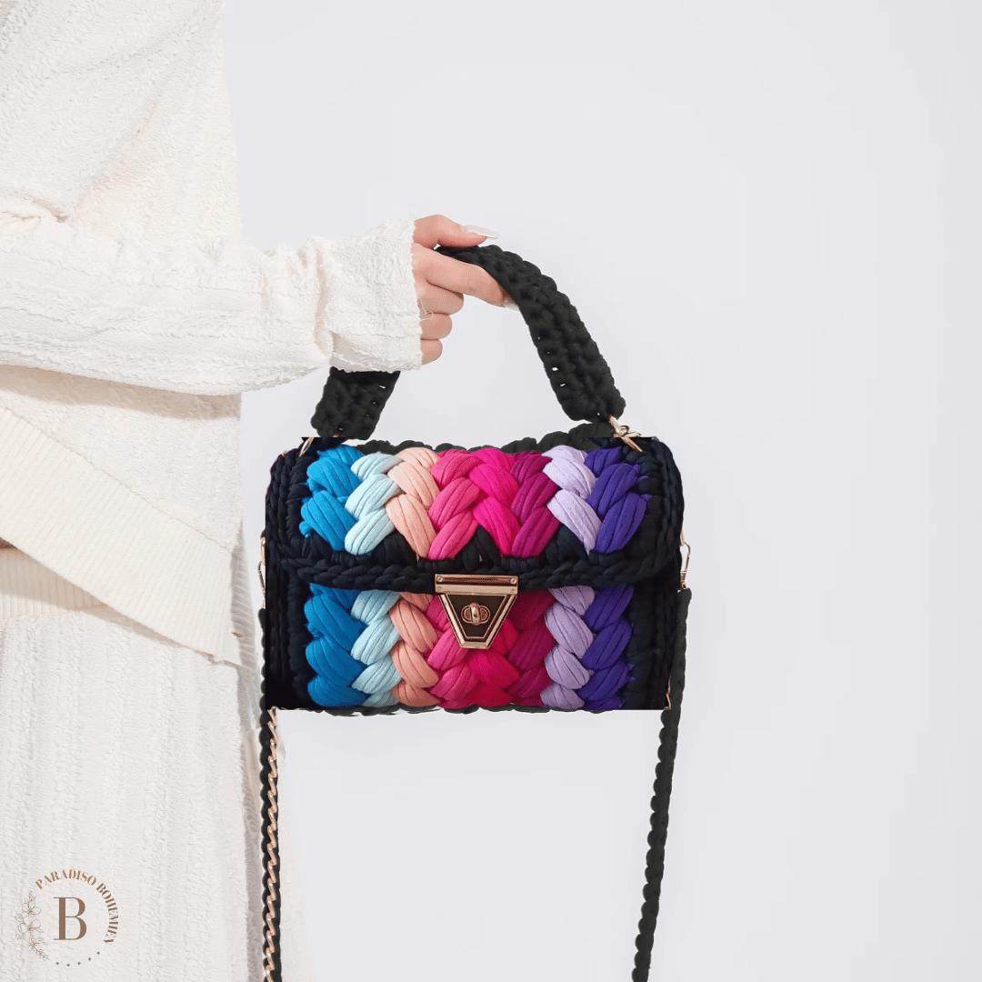 Borsa Uncinetto Colorata | Paradiso Bohemien