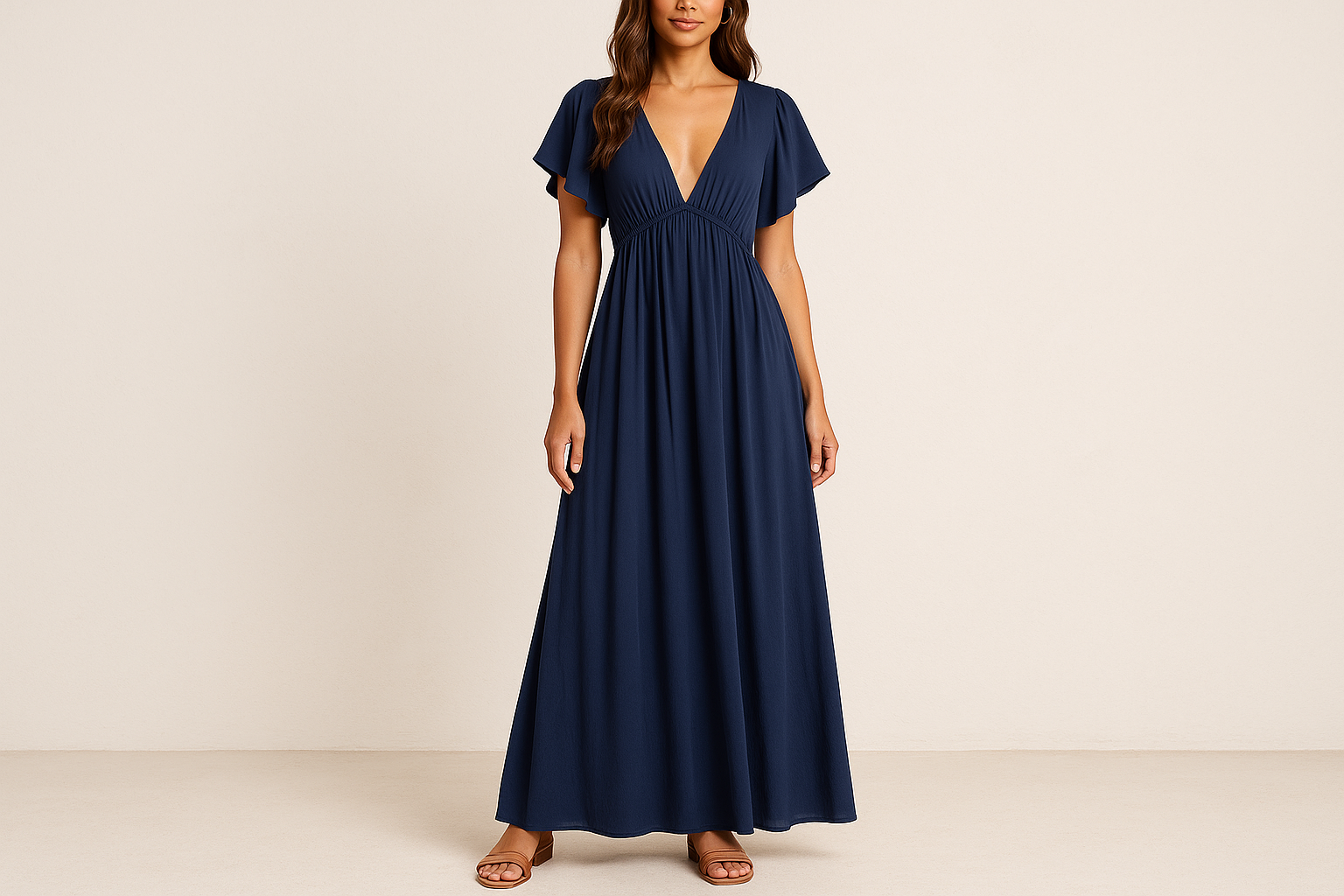 Vestito Estivo Blu Boho Chic - Immagine Principale con Logo