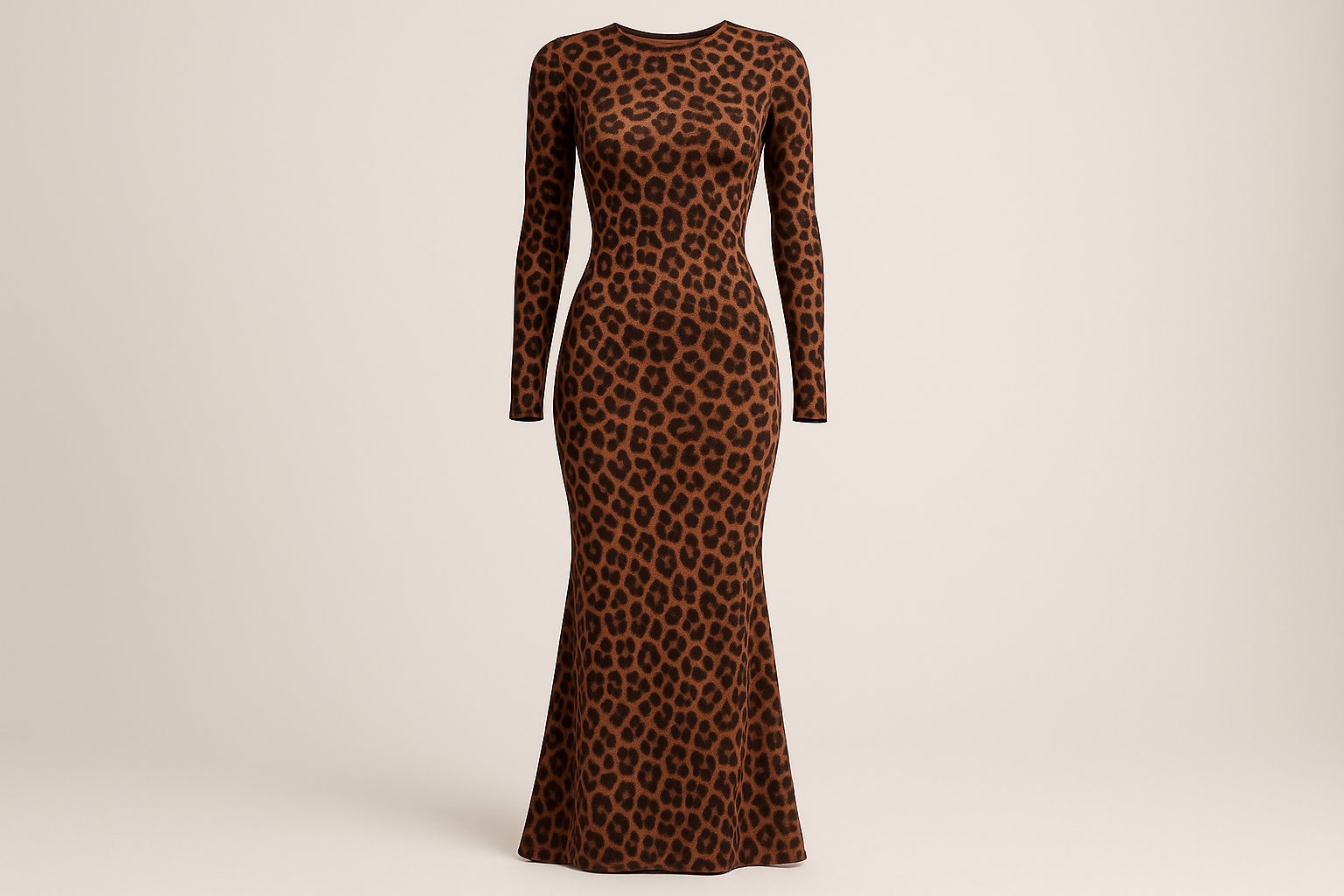 Vestito Leopardato Lungo - Immagine Principale con Logo