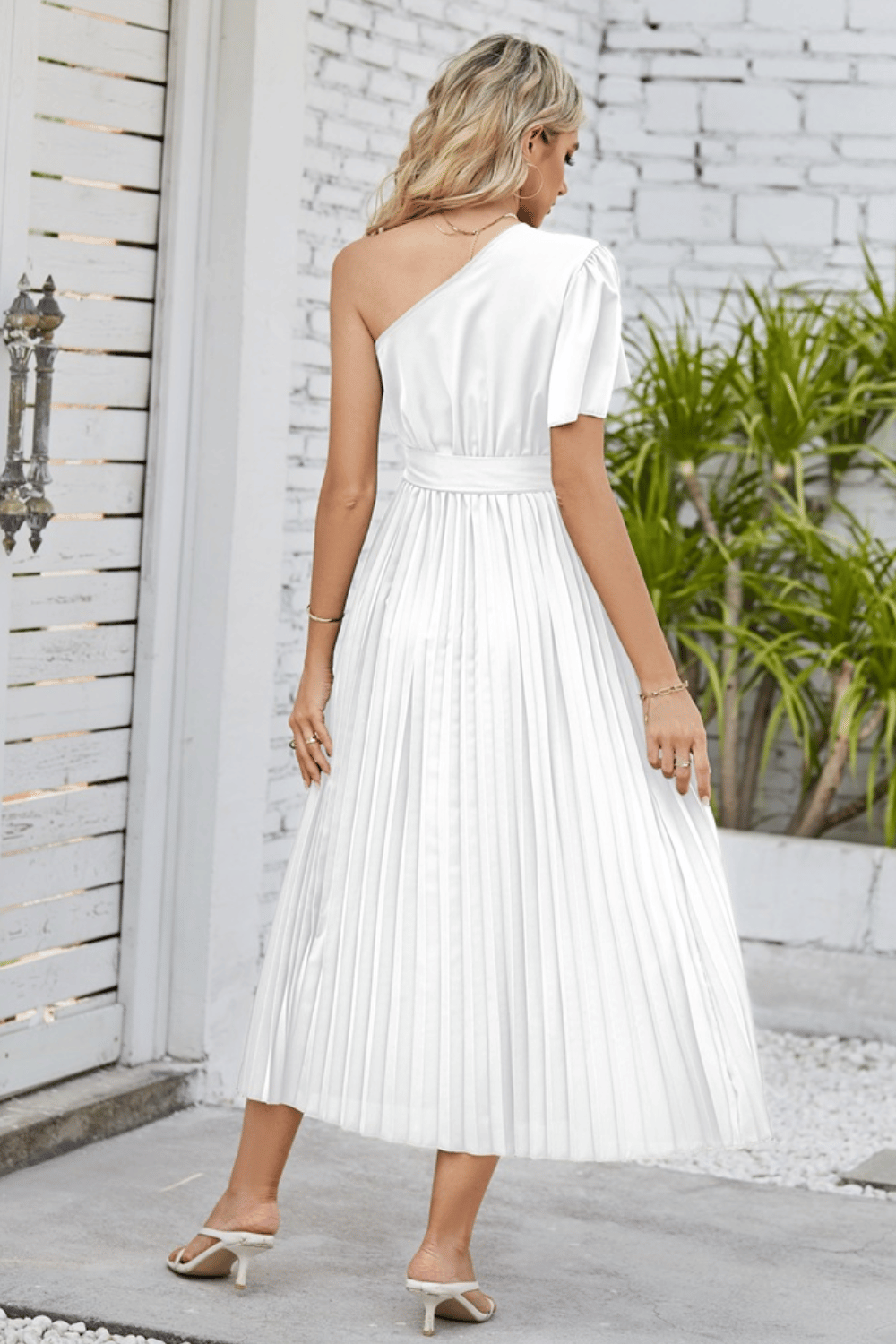 Vestito Bianco Plissettato | Paradiso Bohemien