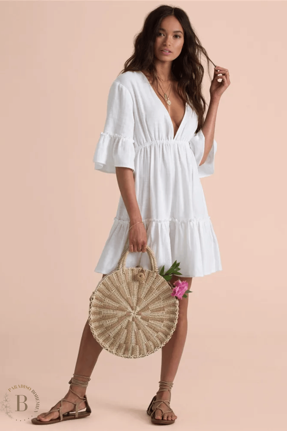 Vestito Corto Bianco | Paradiso Bohemien