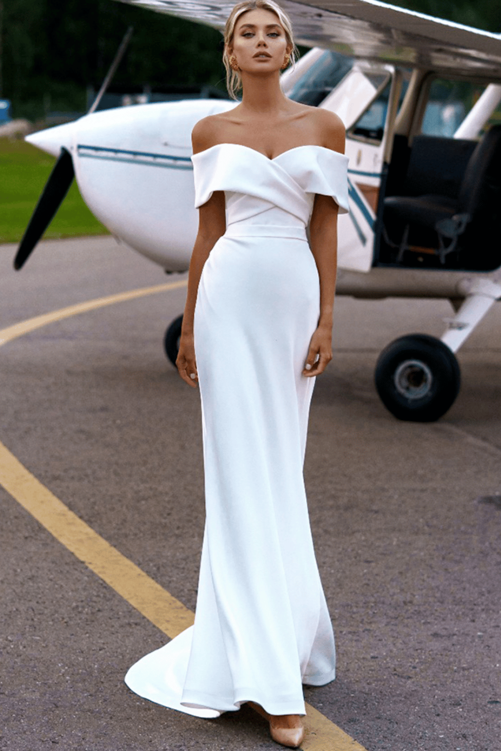 Vestito da Sposa Bianco Semplice | Paradiso Bohemien