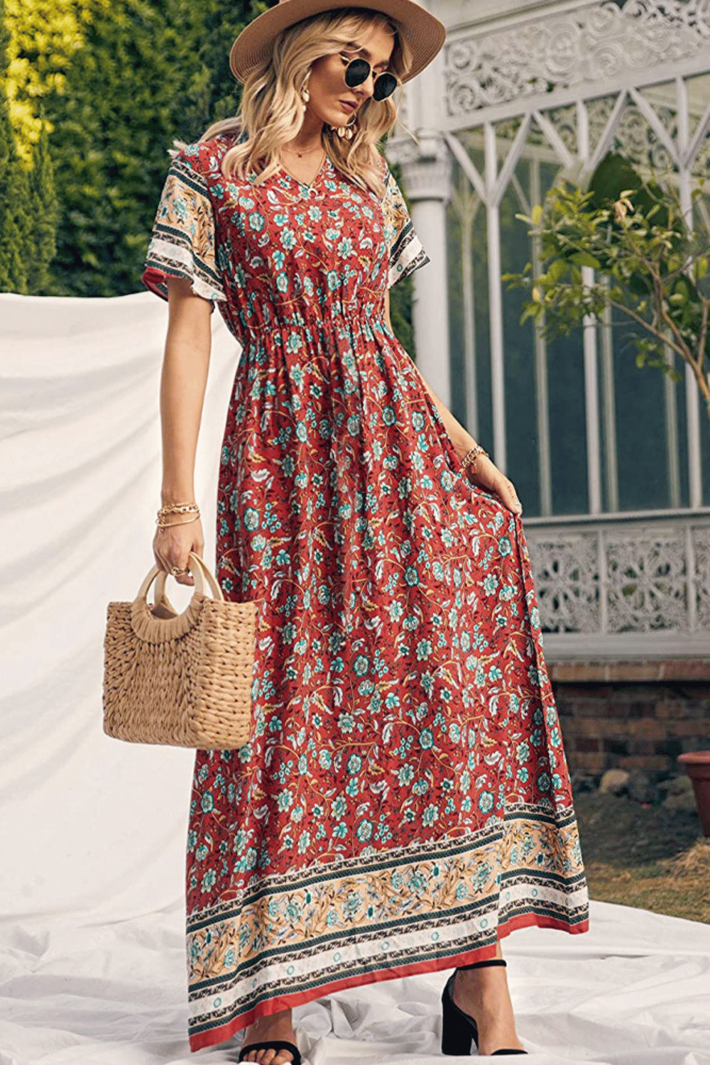 Vestito Estivo Lungo a Fiori da Donna | Paradiso Bohemien