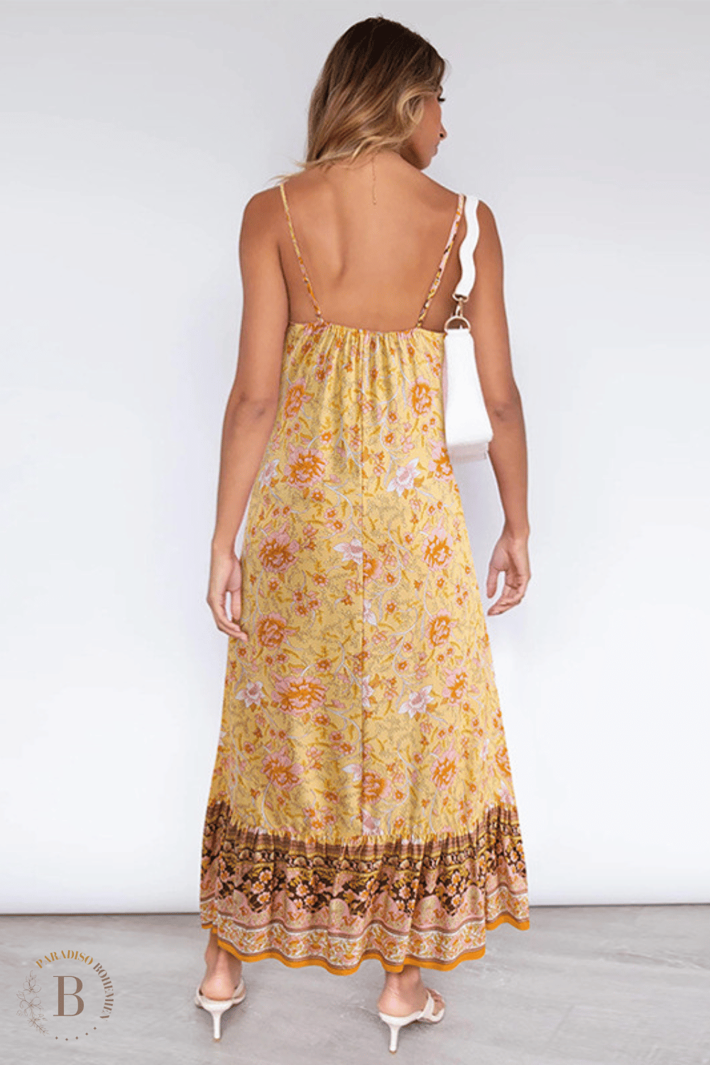 Vestito Giallo Lungo Country Chic | Paradiso Bohemien
