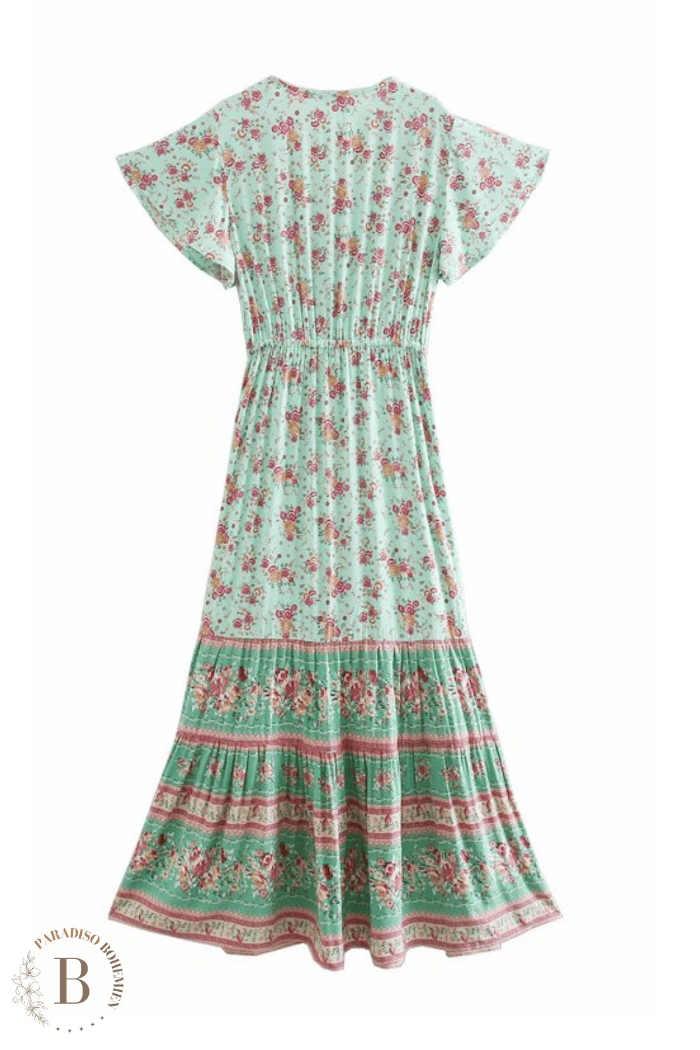 Vestito Lungo Verde Country | Paradiso Bohemien