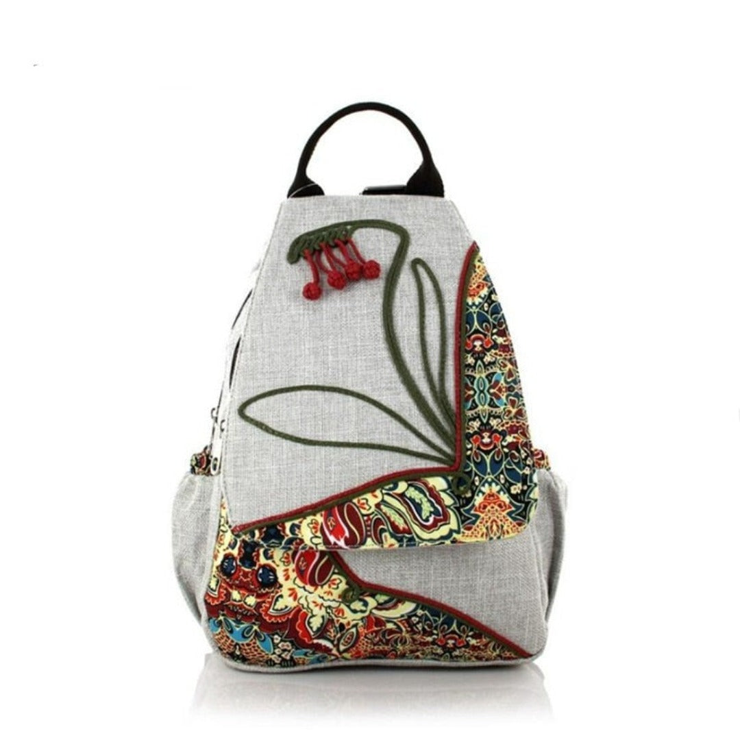 Zaino Ricamato con fiori | Paradiso Bohemien
