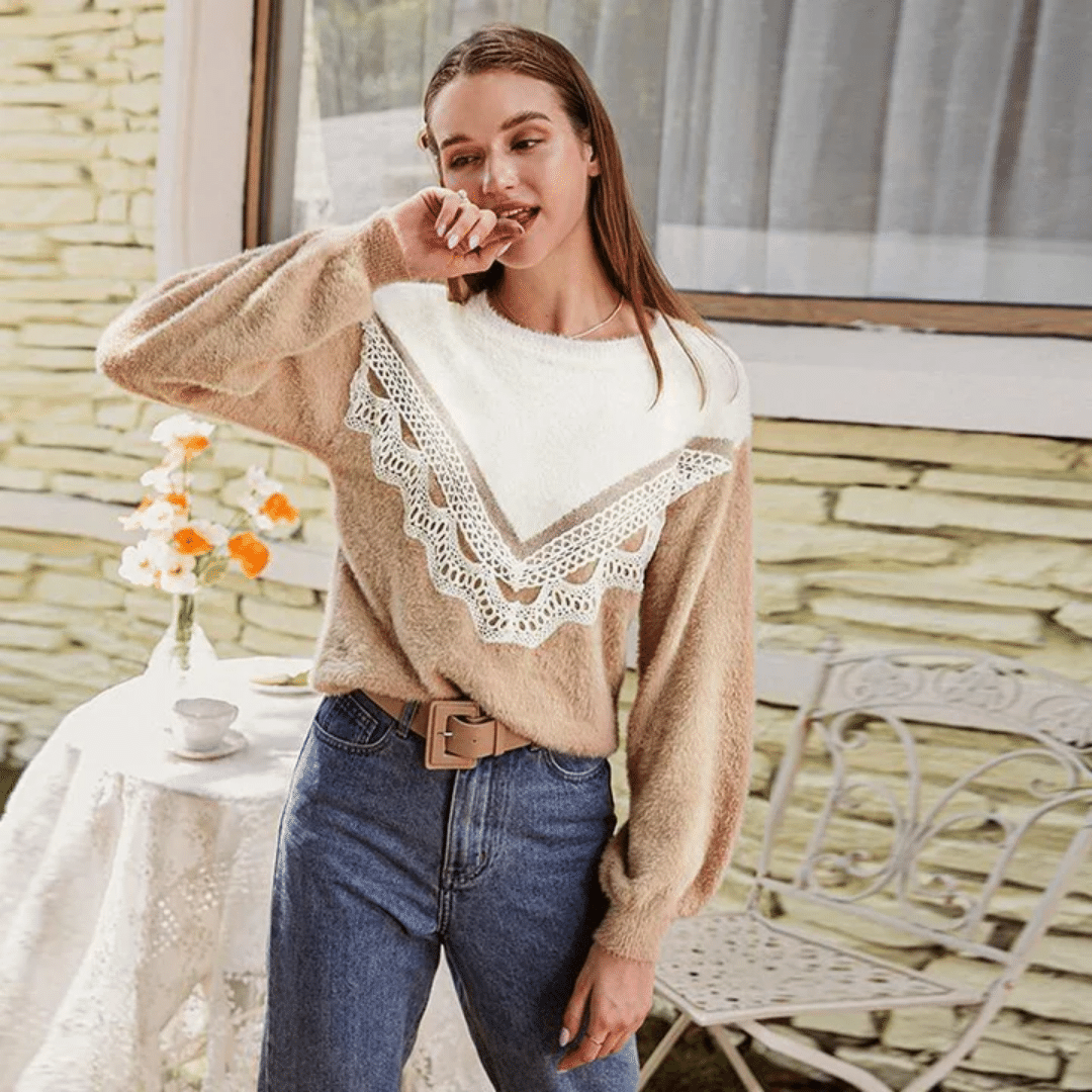 Maglione Donna Bianco Elegante inverno | Paradiso Bohemien