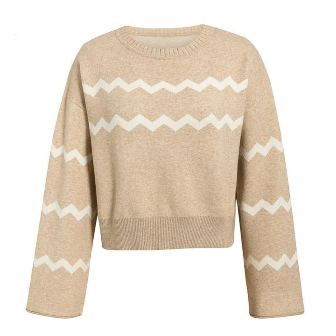 Maglione Corto Da Donna Color Cammello | Paradiso Bohemien