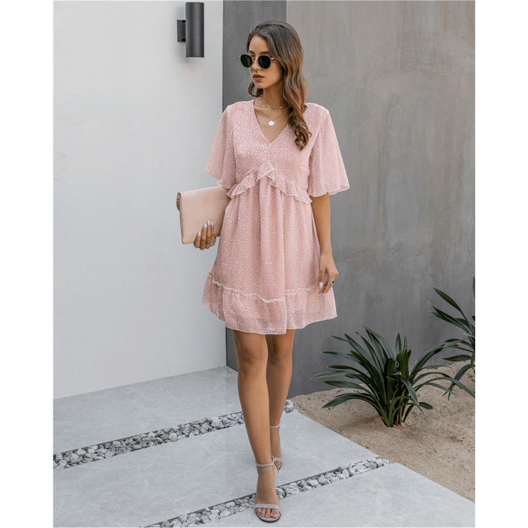 Abitino corto Rosa stile bohémien | Paradiso Bohémien