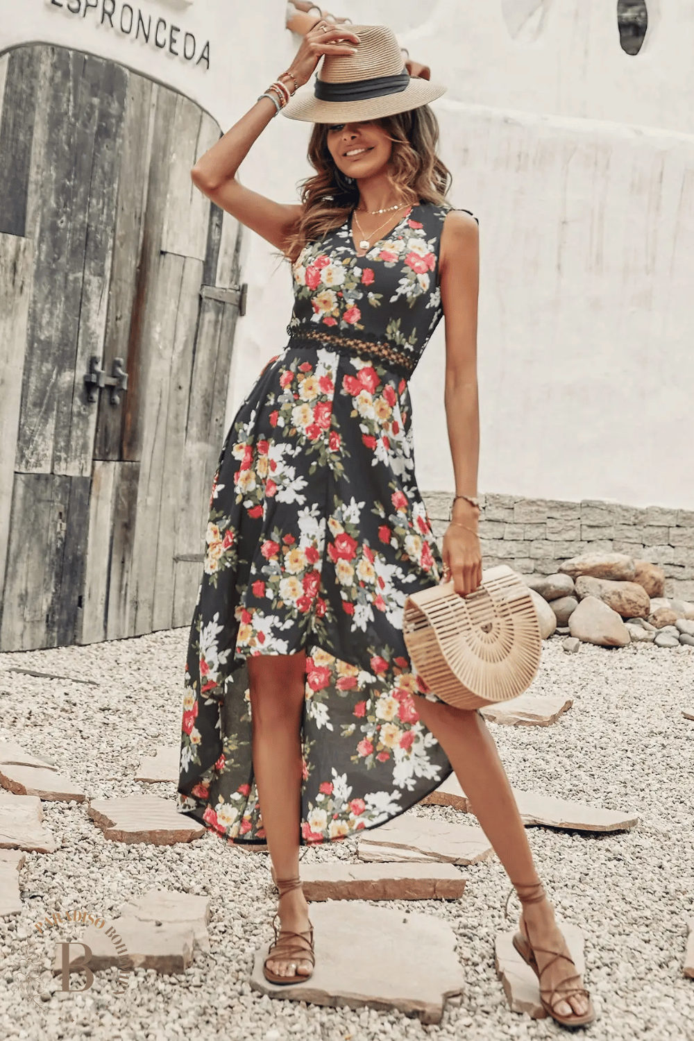 Abito Boho Asimmetrico Floreale | Paradiso Bohemien