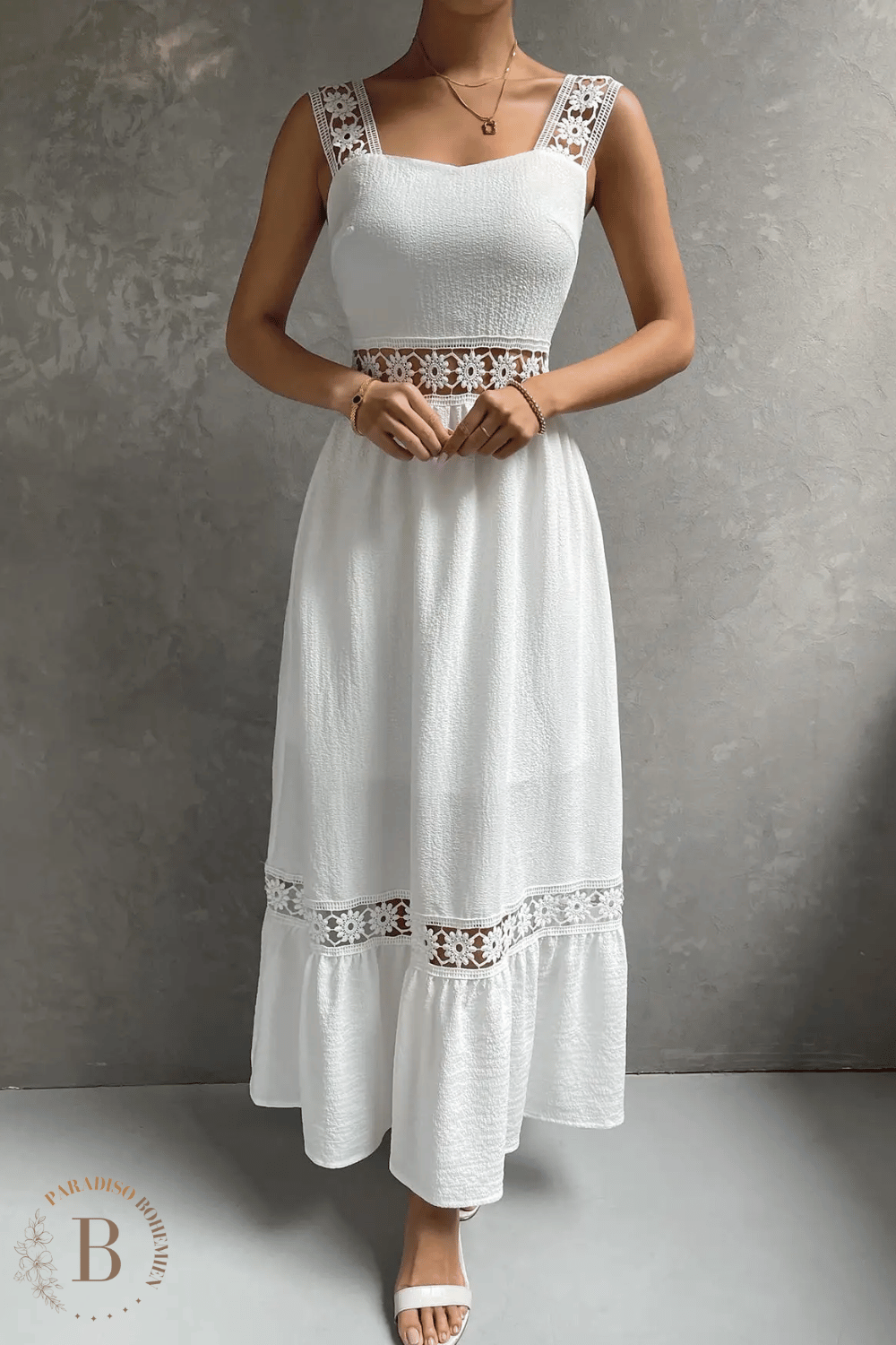 Abito Bohemien in Pizzo Bianco | Paradiso Bohemien