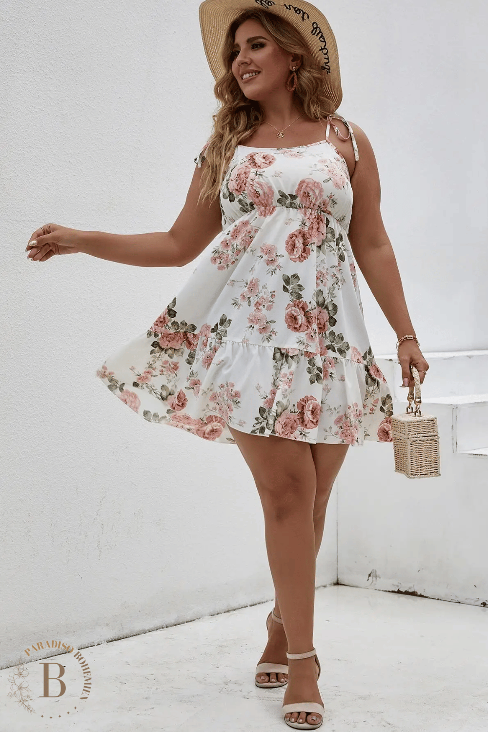 Vestito Bianco Corto Taglie Forti | Paradiso Bohemien