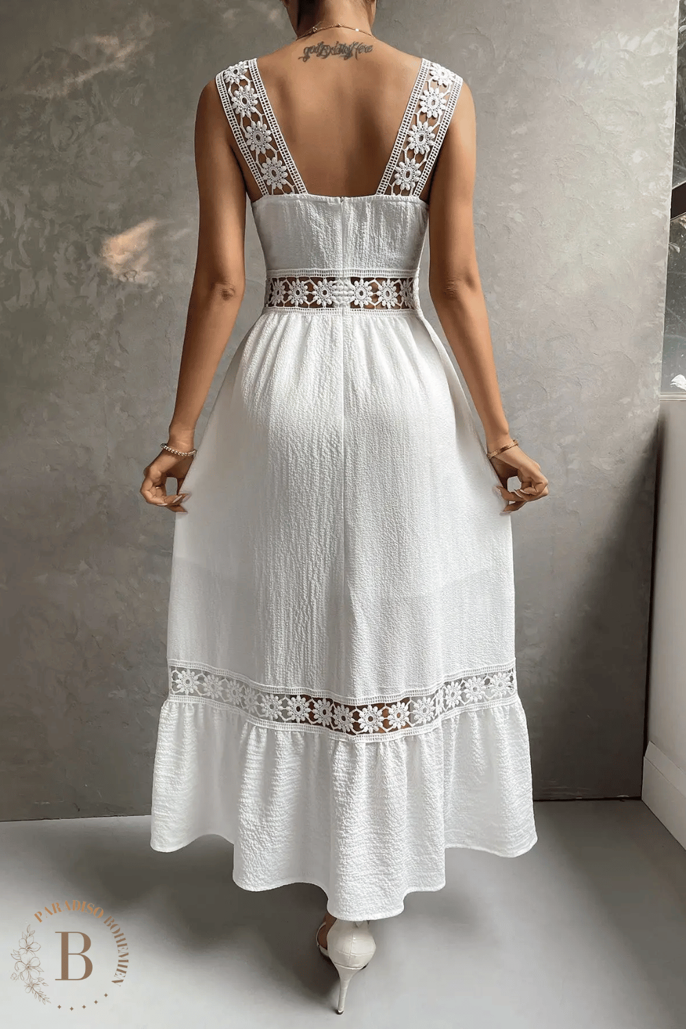 Abito Bohemien in Pizzo Bianco | Paradiso Bohemien