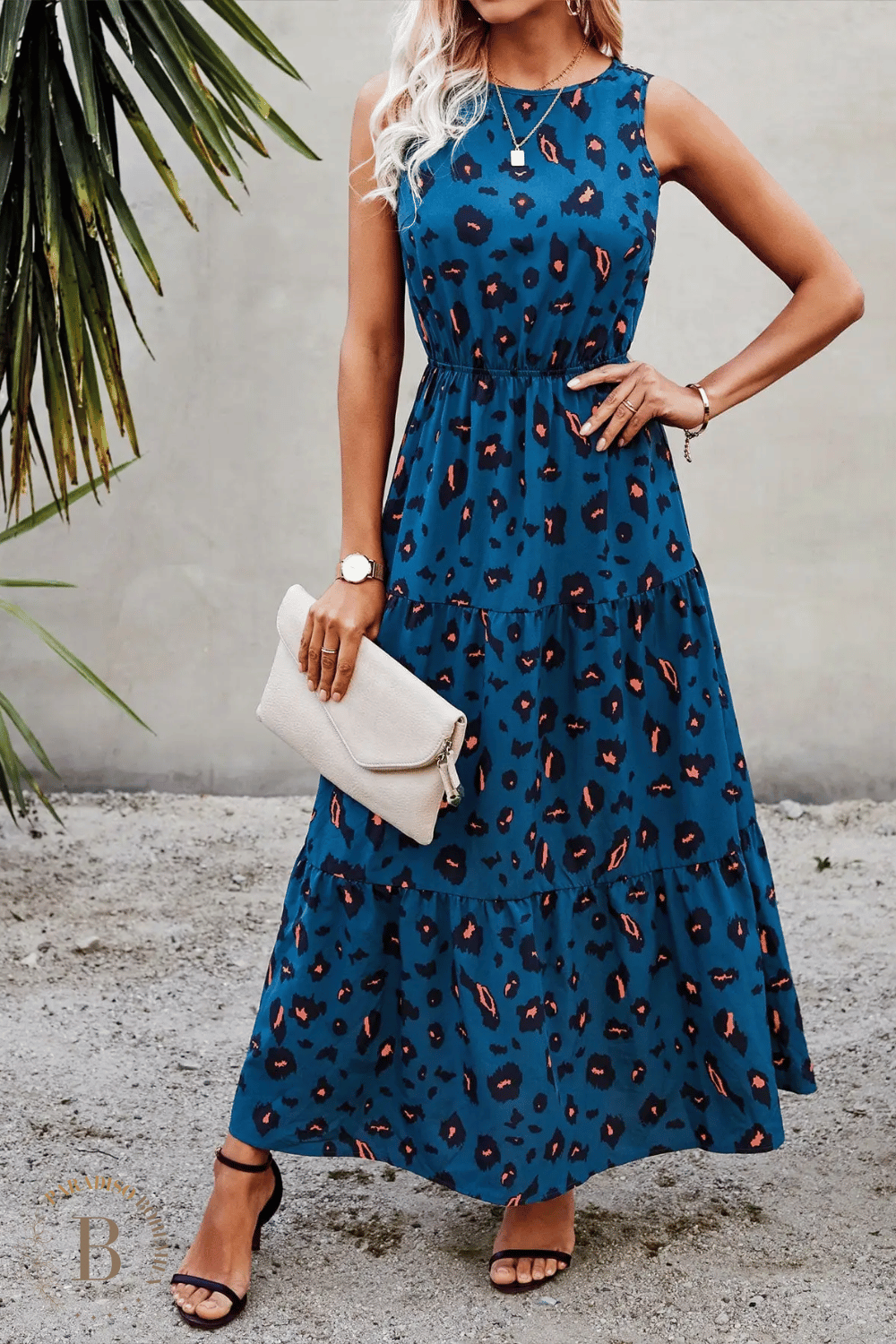 Vestito Blu Leopardato | Paradiso Bohemien