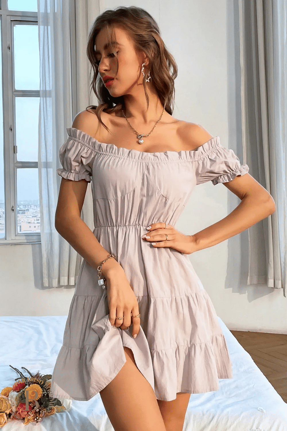 Vestito Corto a Spalle Scoperte | Paradiso Bohemien