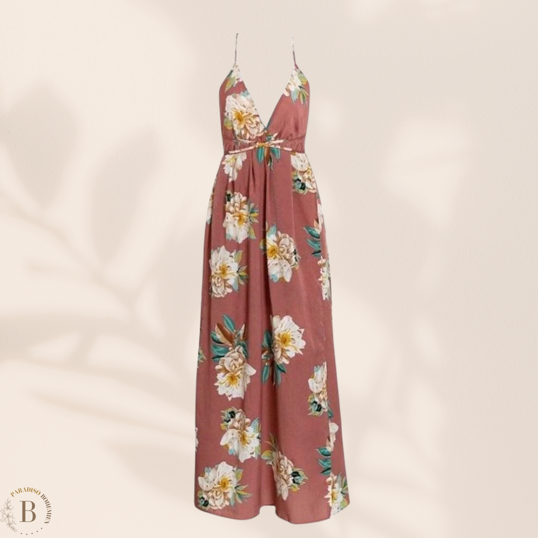 Abito Boho con Schiena Nuda Primavera | Paradiso Bohemien