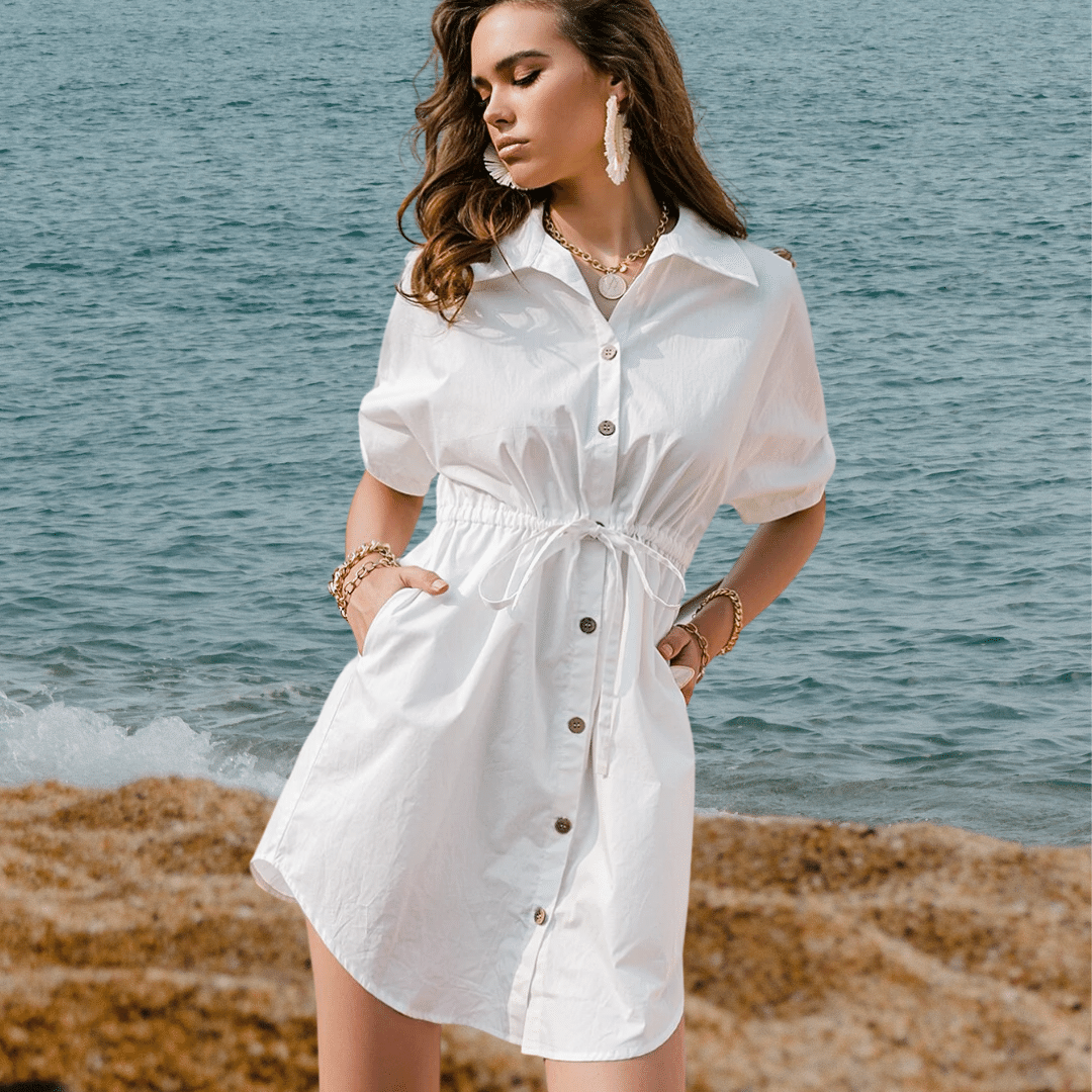 Vestito a 2025 camicia corto