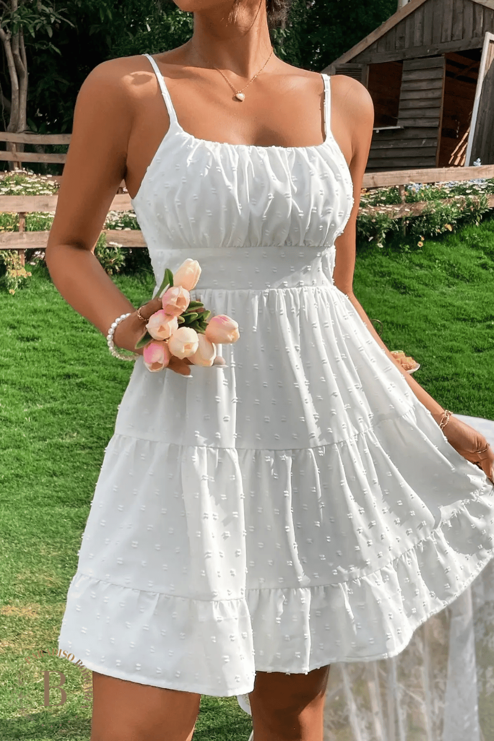 Abito Corto Bianco Bohémien | Paradiso Bohemien