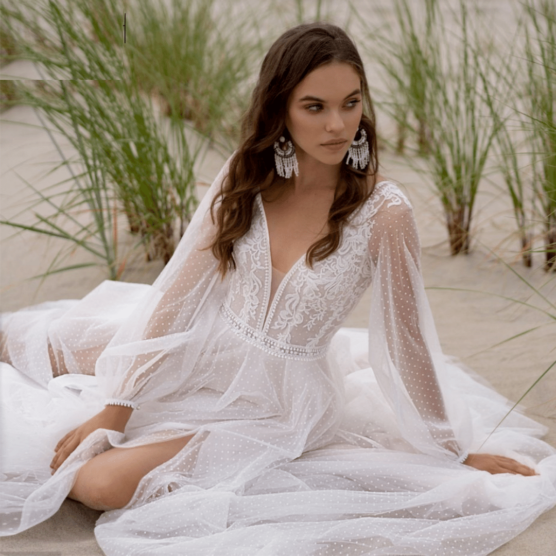 Abito da Sposa Manica Lunga Boho Chic