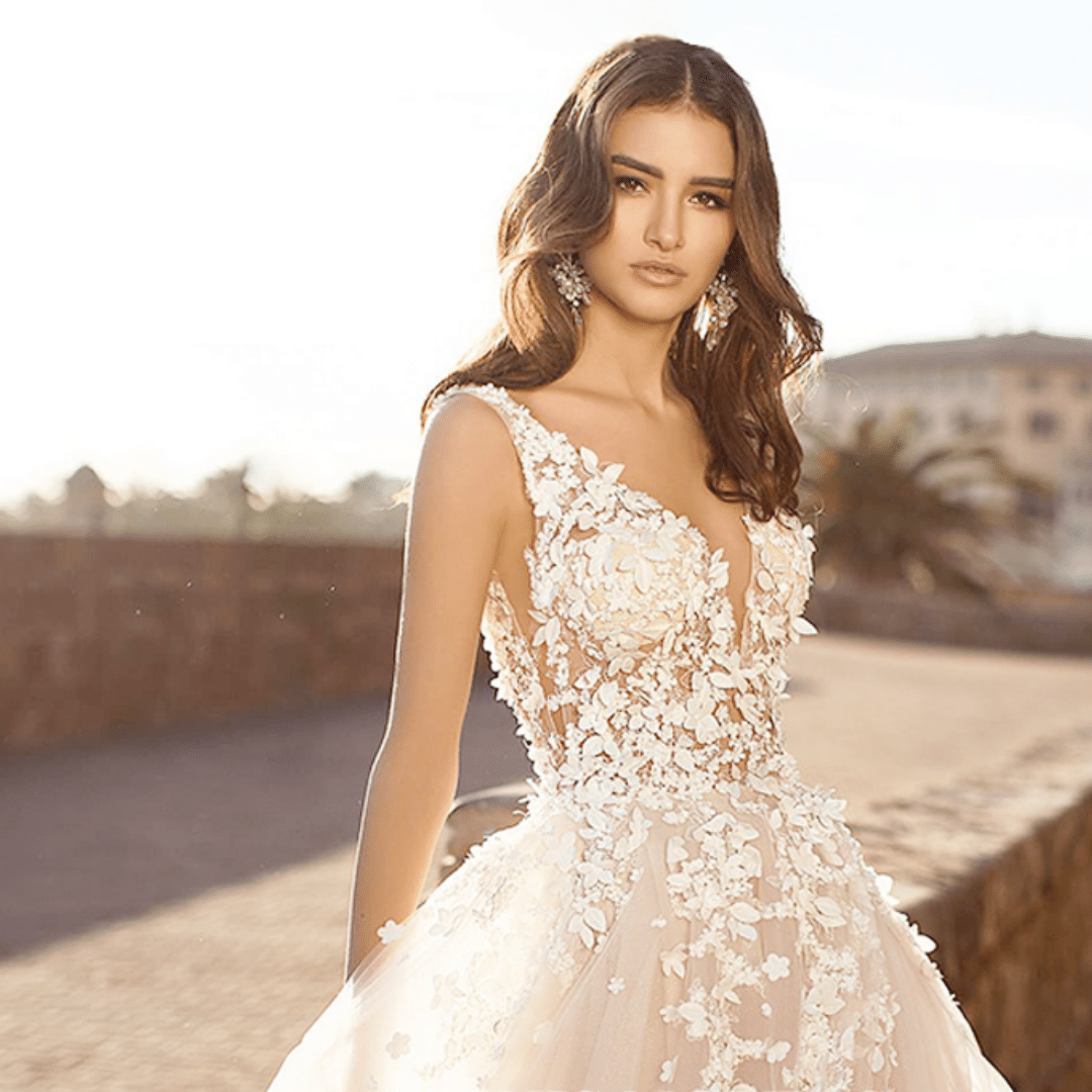 Abito da Sposa Rosa in Stile Boho Chic