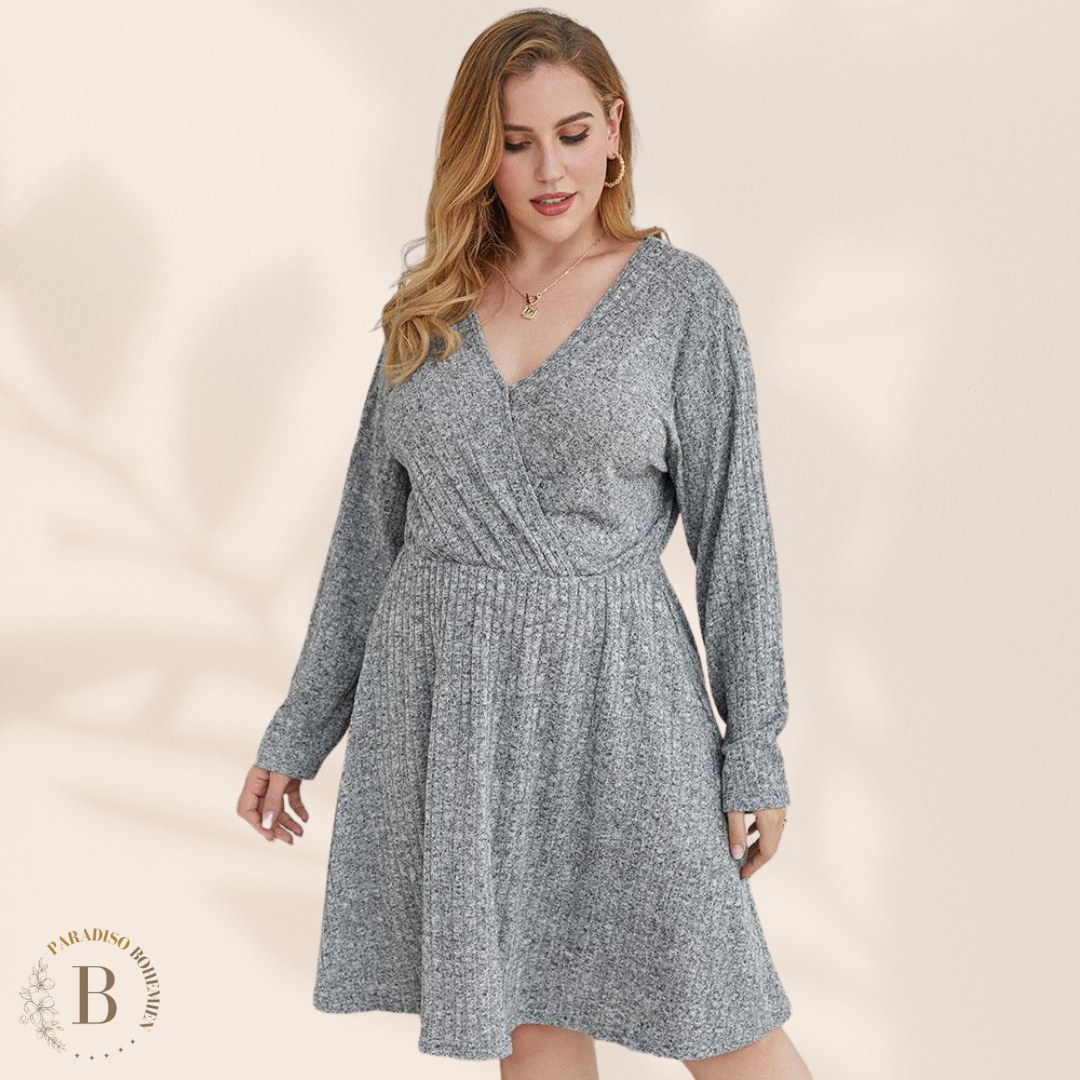 Abito in Jersey Taglie Forti Grigio | Paradiso Bohemien