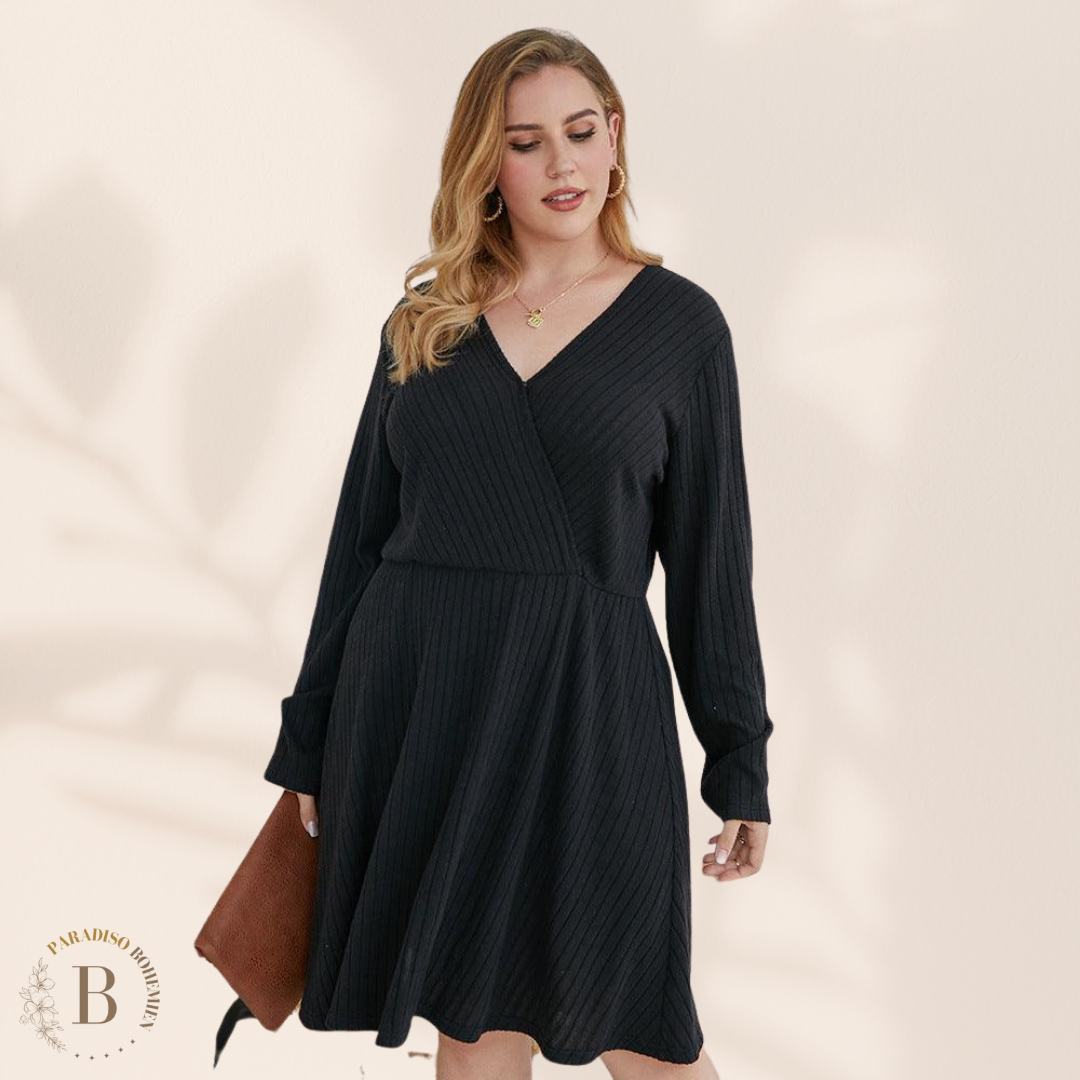 Abito in Jersey Taglie Forti Nero | Paradiso Bohemien