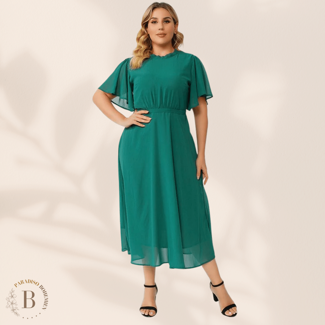 Abito Elegante Lungo per Donne Taglie Forti| Paradiso Bohemien