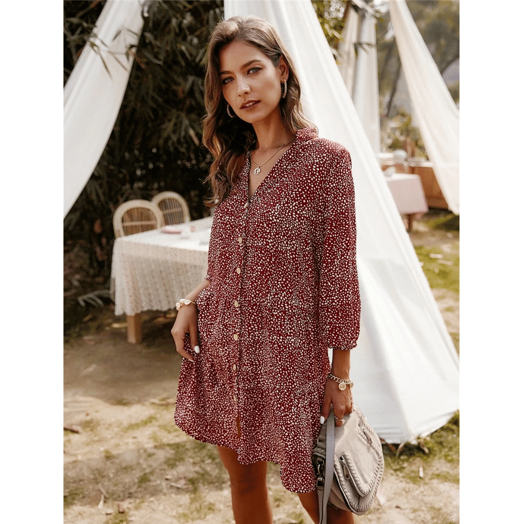 Abito Estivo Stile Bohémien rosso | Paradiso Bohémien