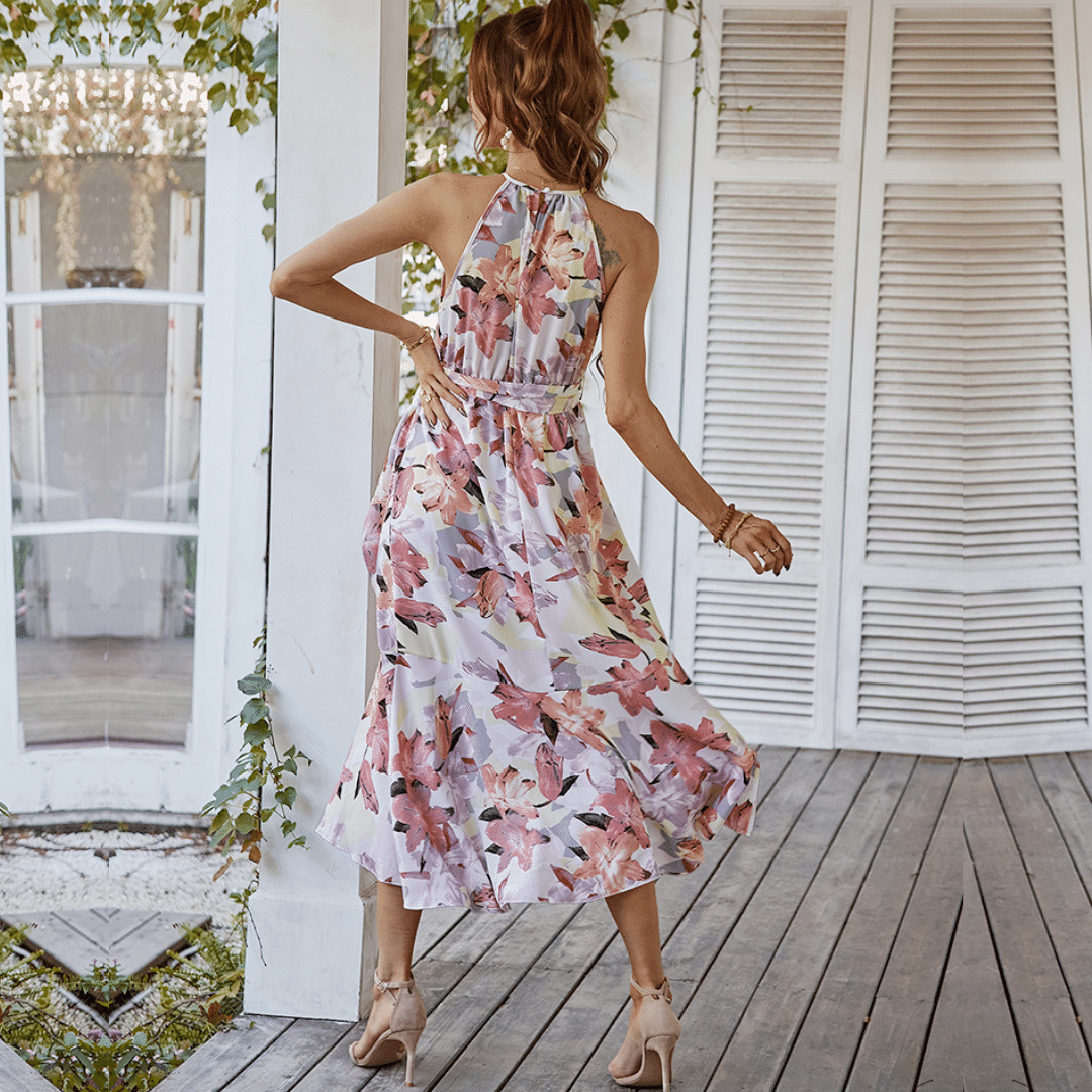 Abito Fiori Rosa Boho Chic | Paradiso Bohemien