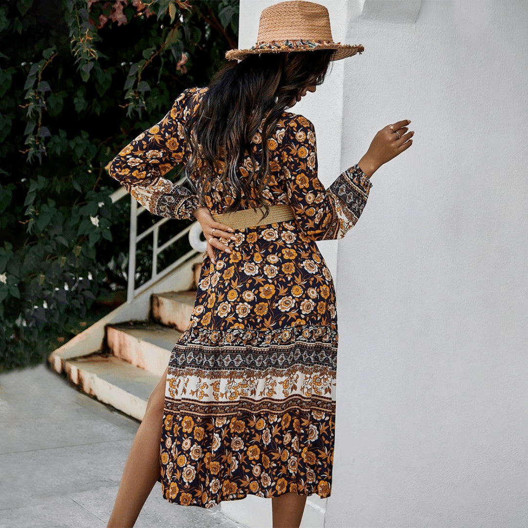 Abito Floreale Hippie Chic
