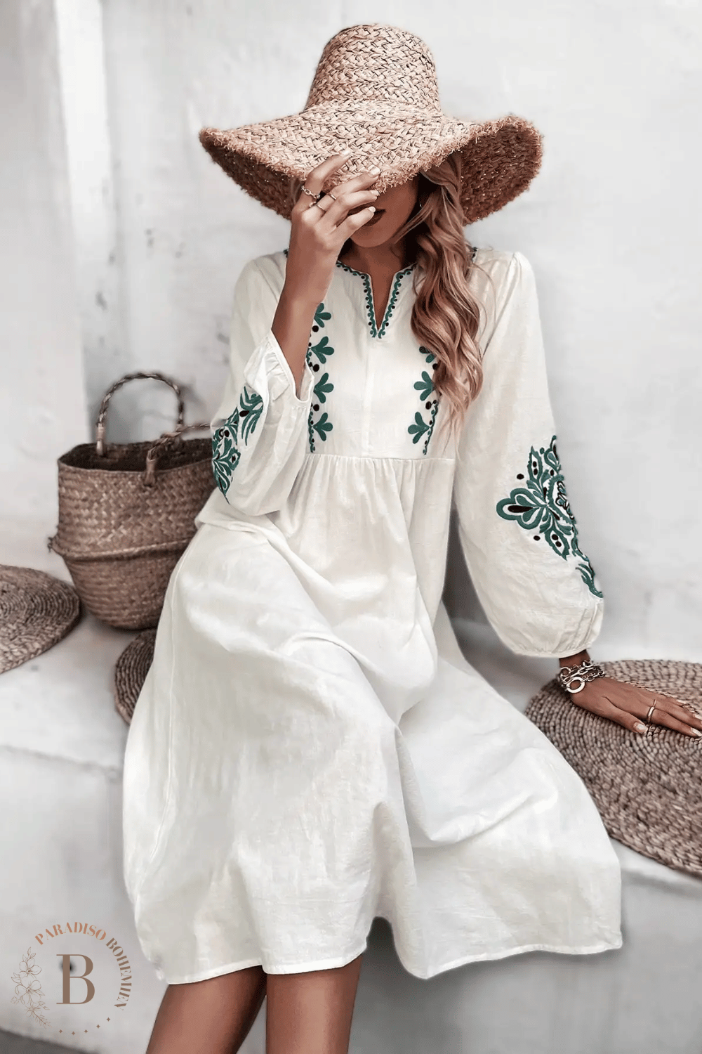 Vestito Ricamato Bianco | Paradiso Bohemien