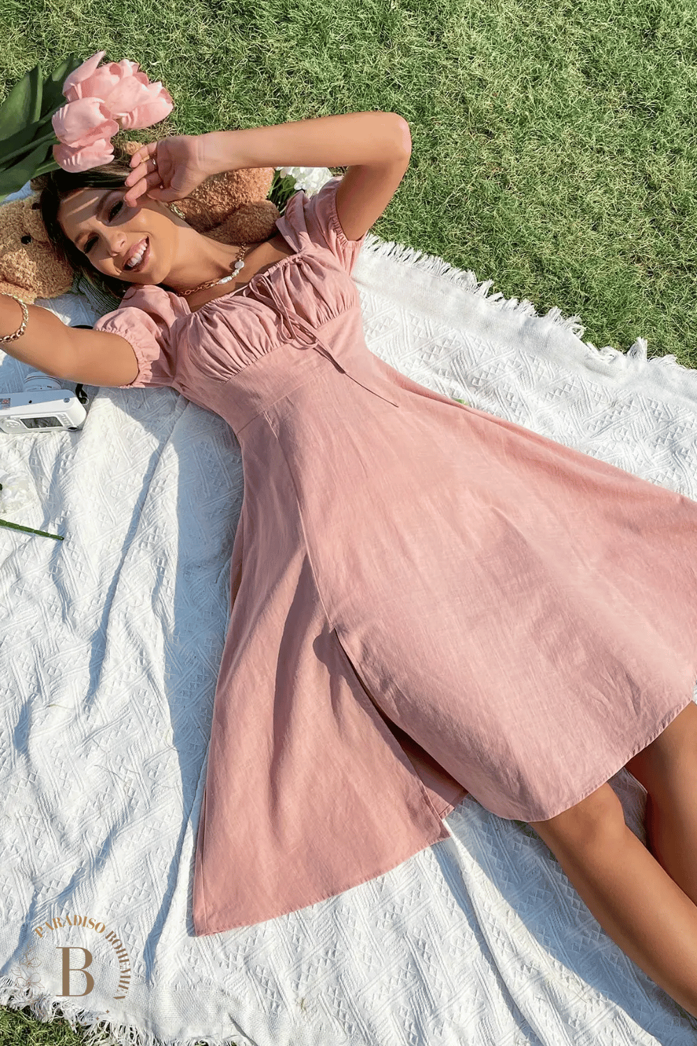 Vestito Rosa da Donna in Stile Bohémien Chic | Paradiso Bohemien