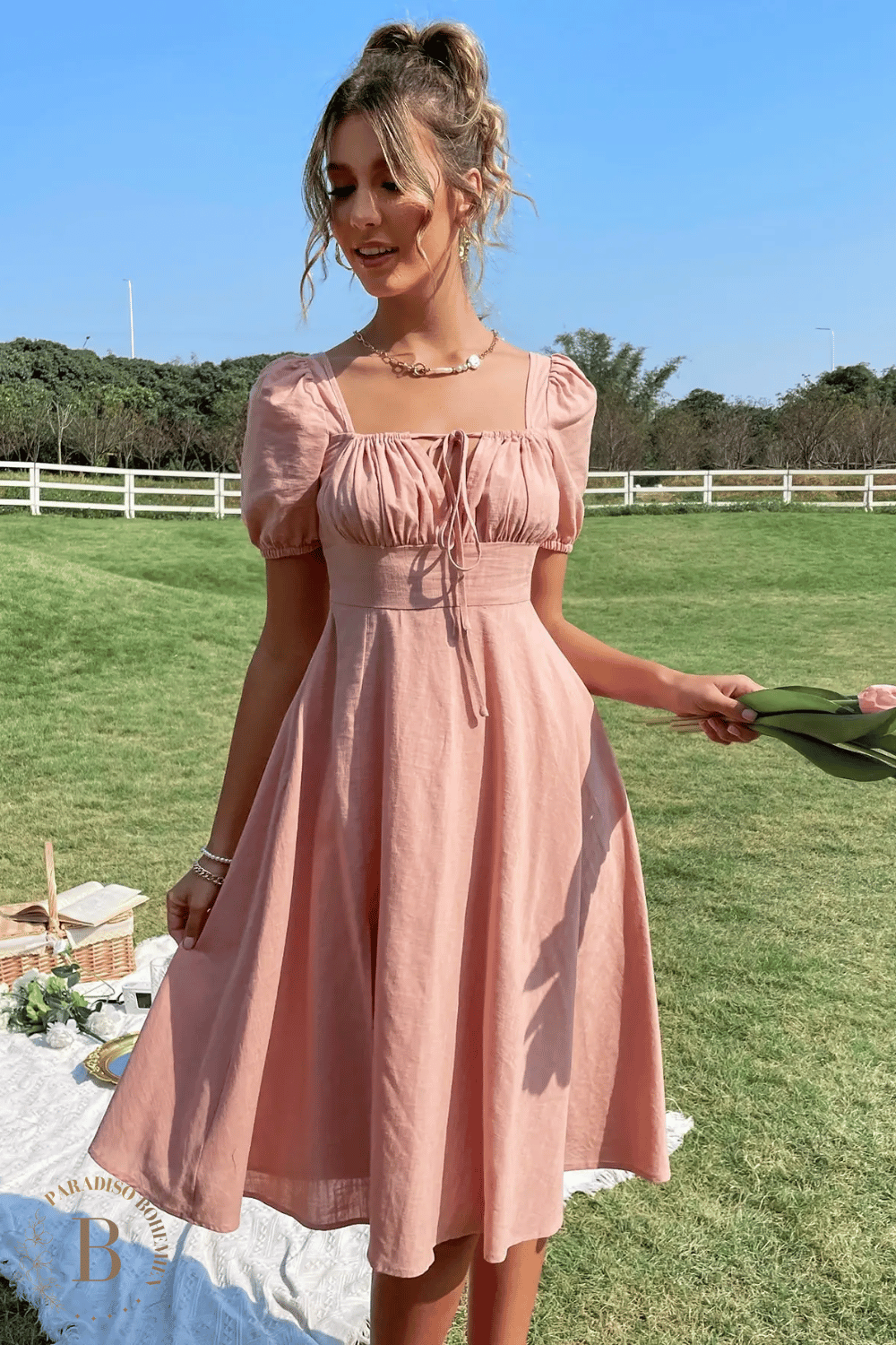 Vestito Rosa da Donna in Stile Boho Chic | Paradiso Bohemien