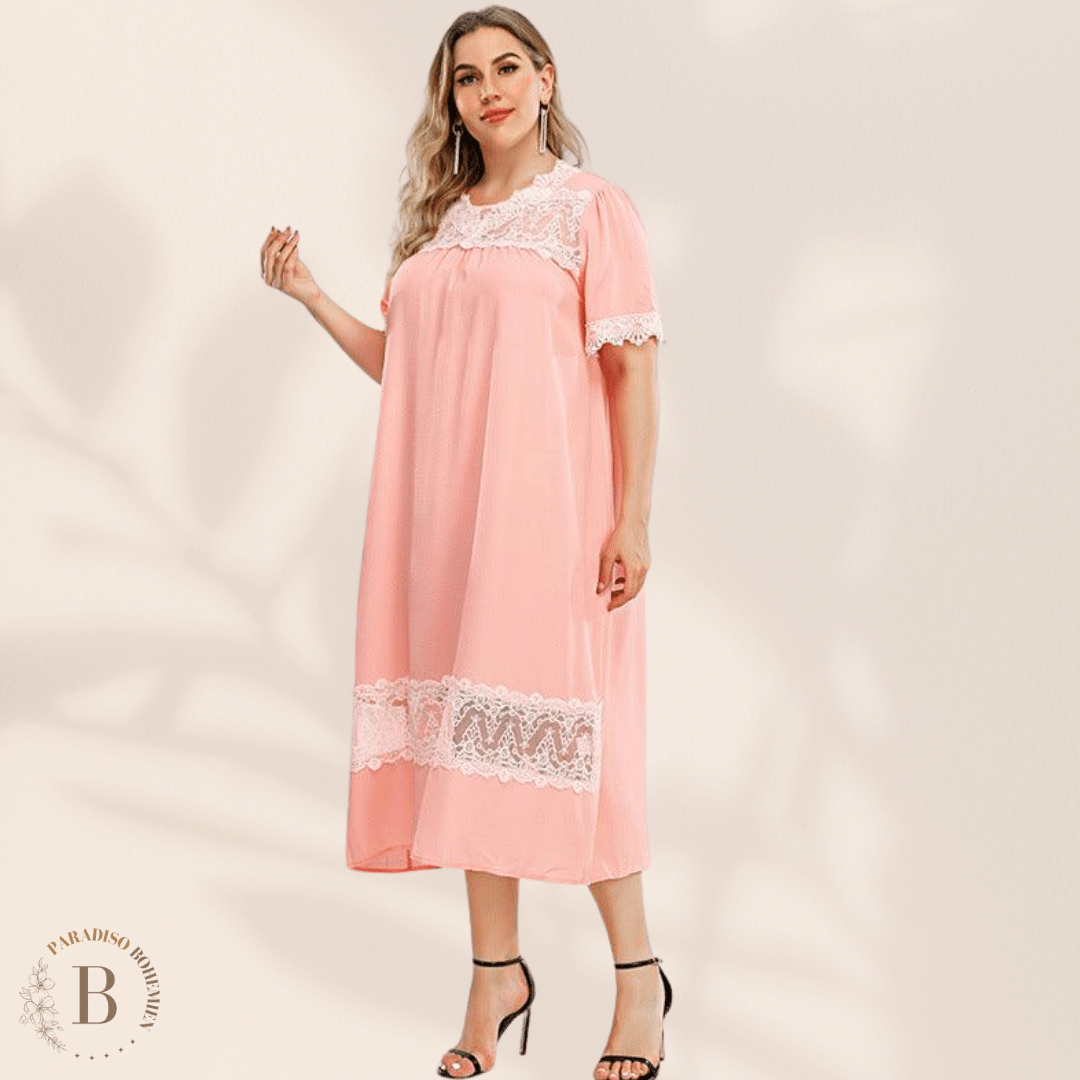 Vestito Rosa Antico Taglie forti | Paradiso Bohemien