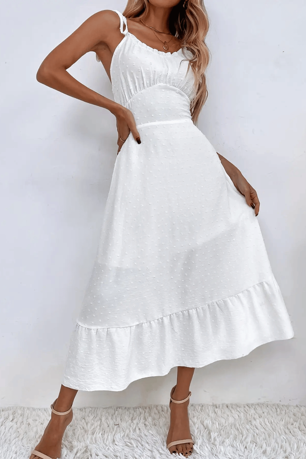 Abito Lungo Bianco Bohemien Chic | Paradiso Bohemien
