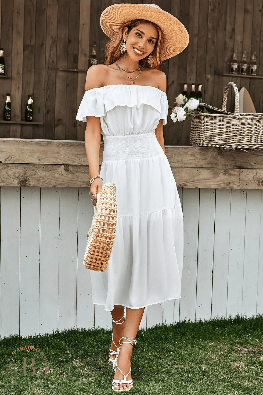 Vestito Estivo Bianco Spalle Scoperte | Paradiso Bohemien