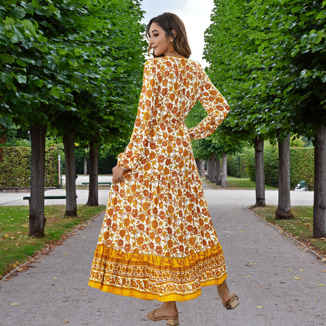 Abito Lungo Country Chic Fiorato | Paradiso Bohemien