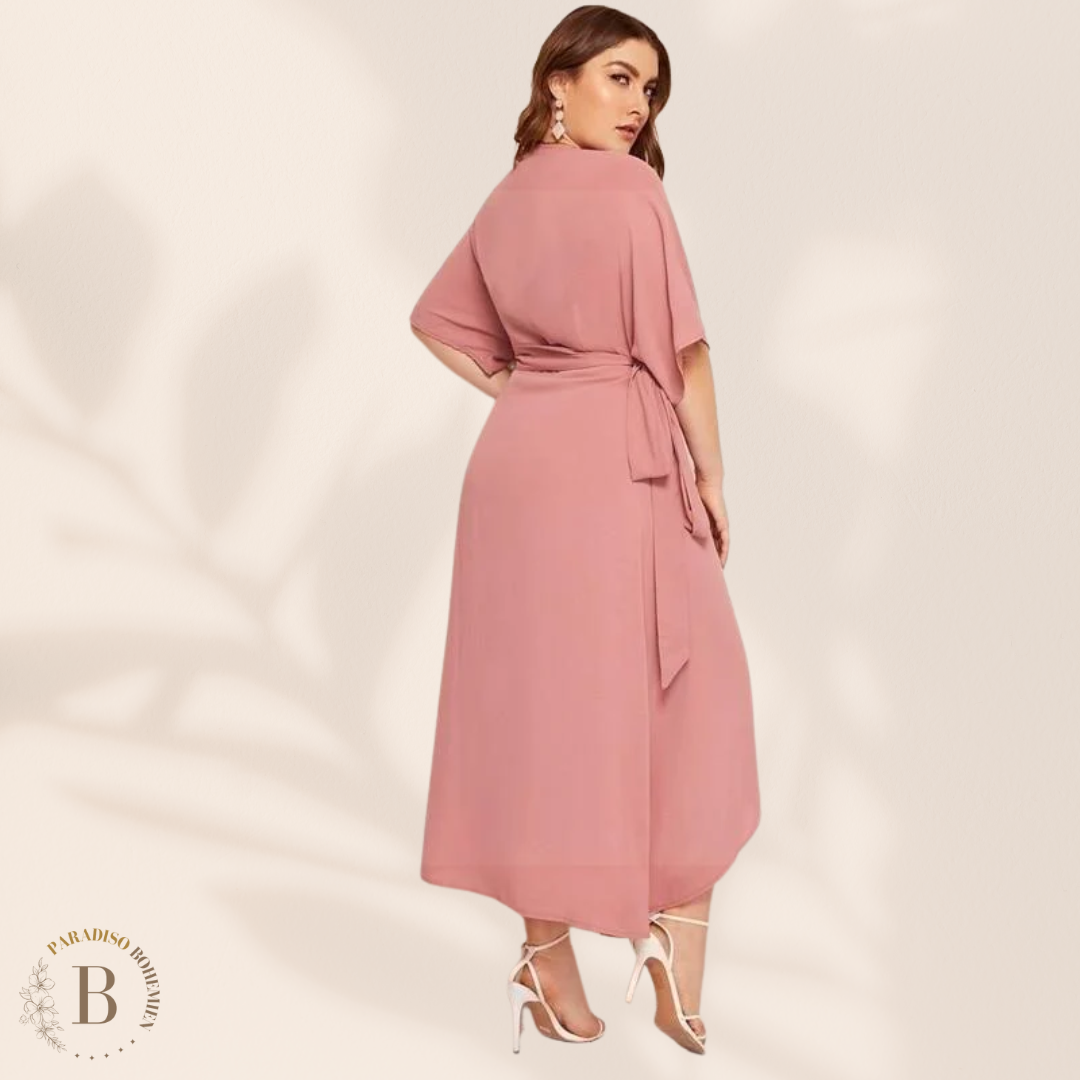 Vestito Taglie Forti Rosa | Paradiso Bohemien