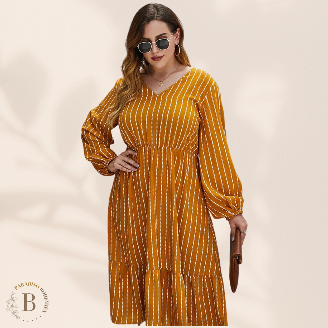 Abito Lungo Elegante Donna Taglie Forti | Paradiso Bohemien