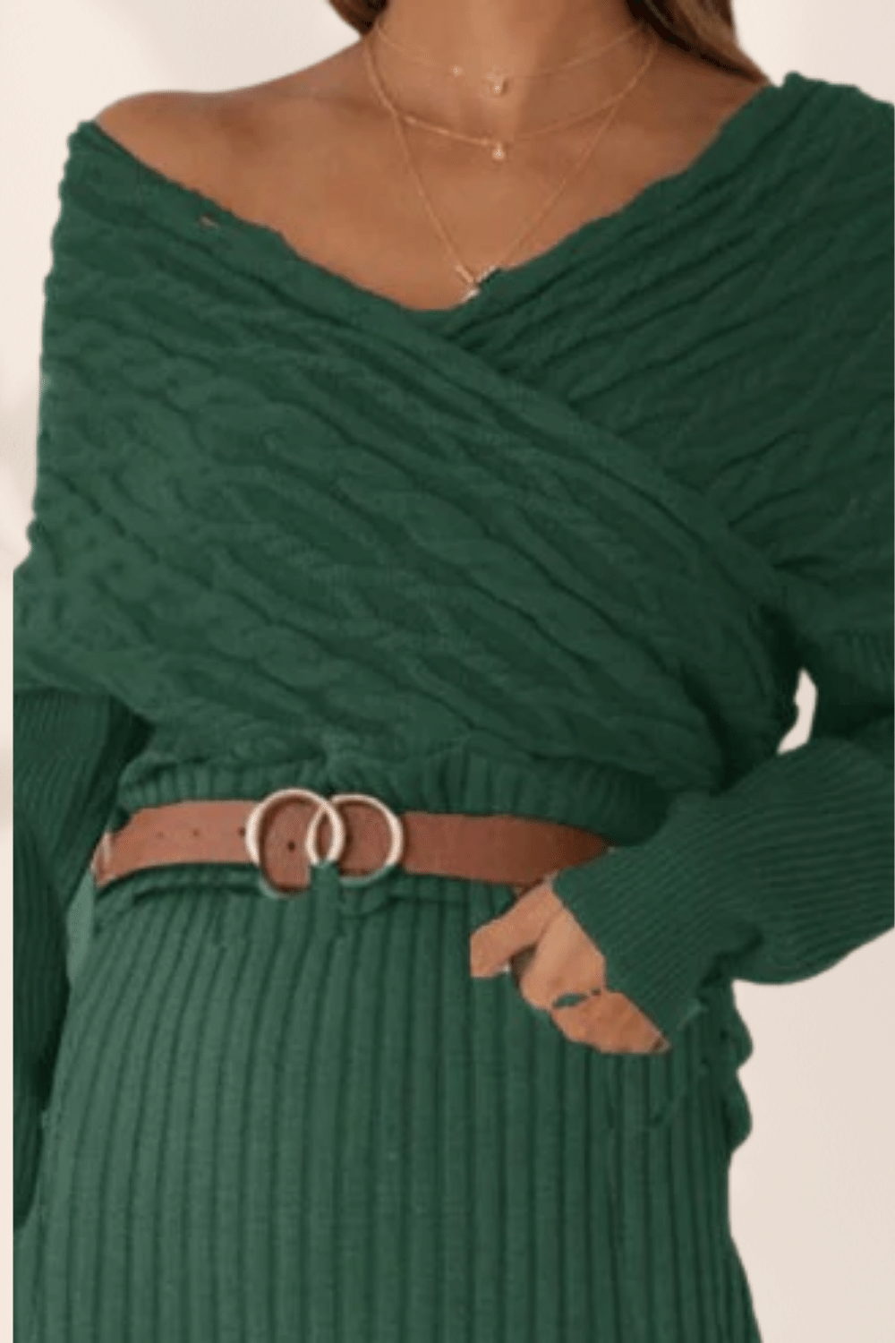 Abito Maglione Lana Verde | Paradiso Bohemien