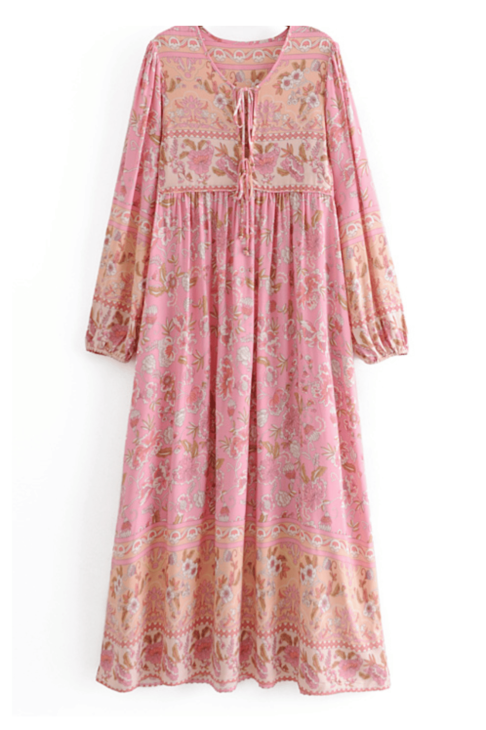 Abito Rosa Lungo Boho | Paradiso Bohemien