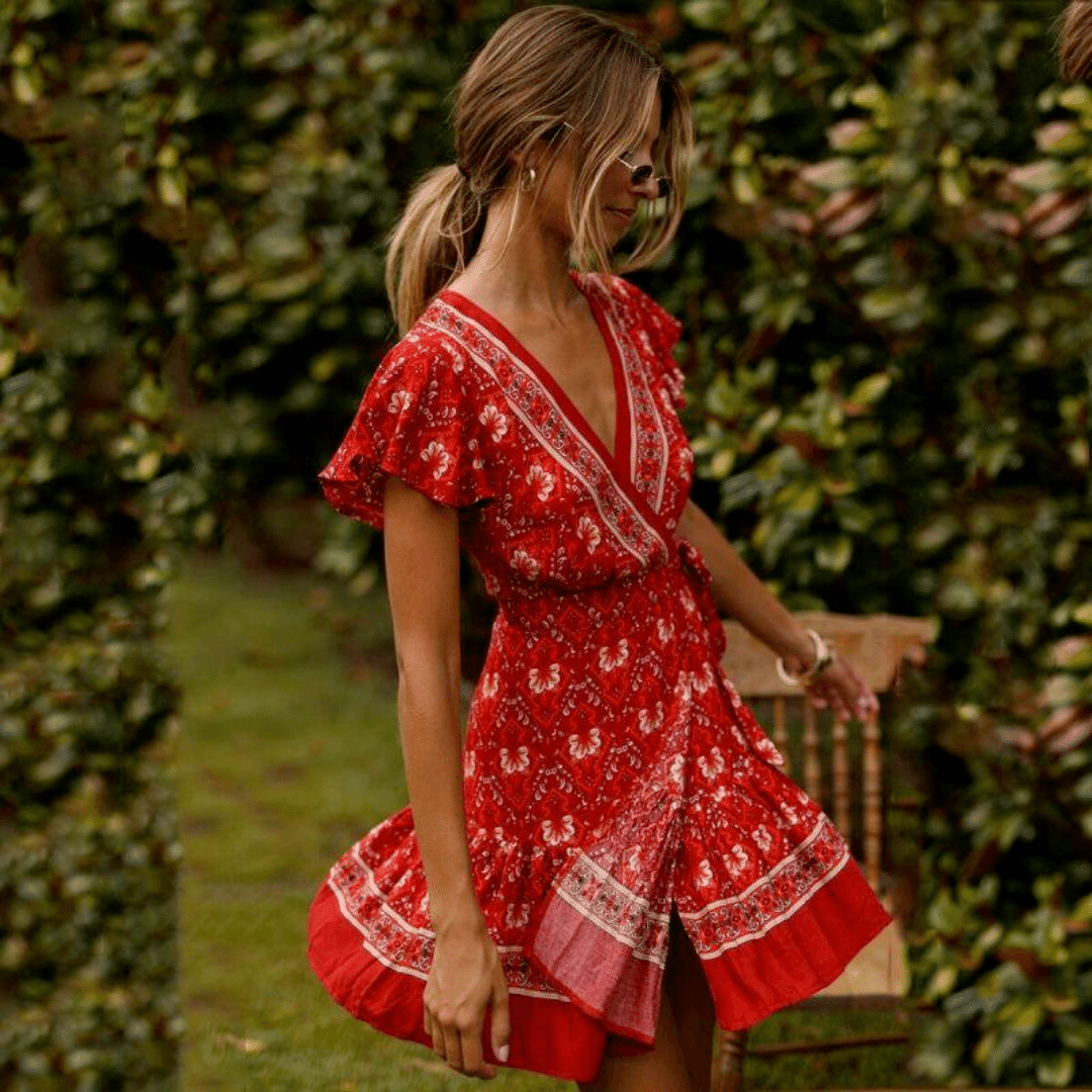 Abito Rosso Bohemien | abiti boho rossi
