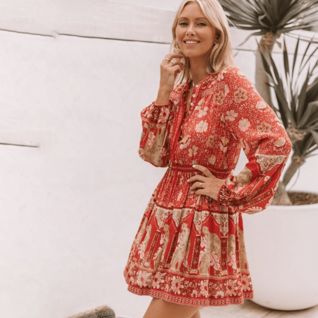 Abito Rosso Vintage per Donna