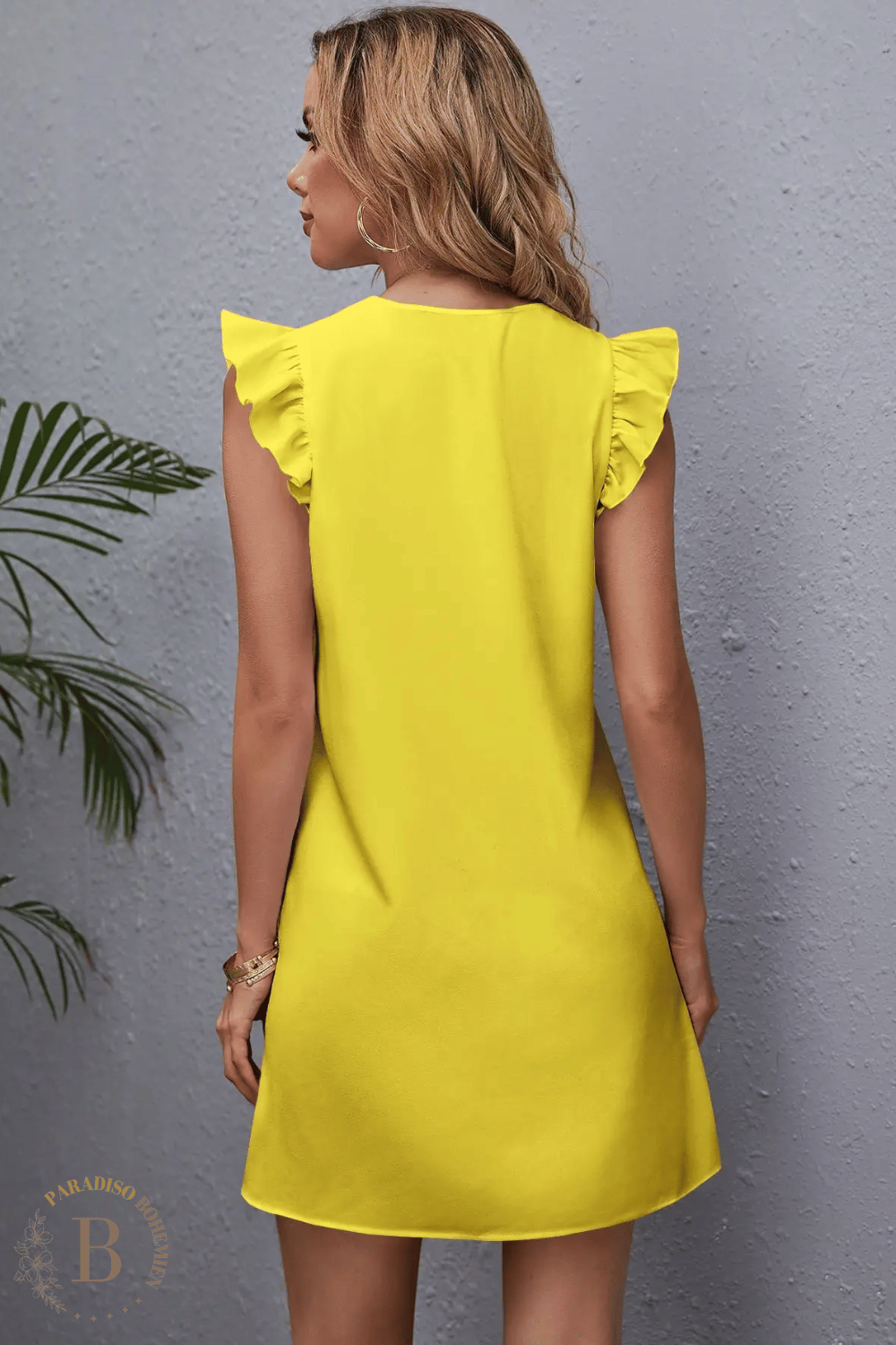 Vestito Giallo Corto Bohémien | Paradiso Bohemien